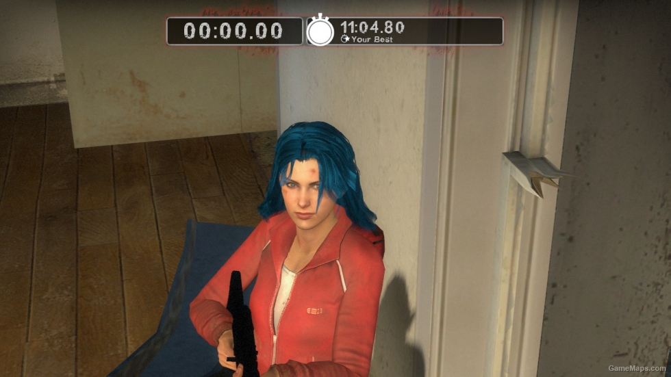 Zoey with her hair down - Blue