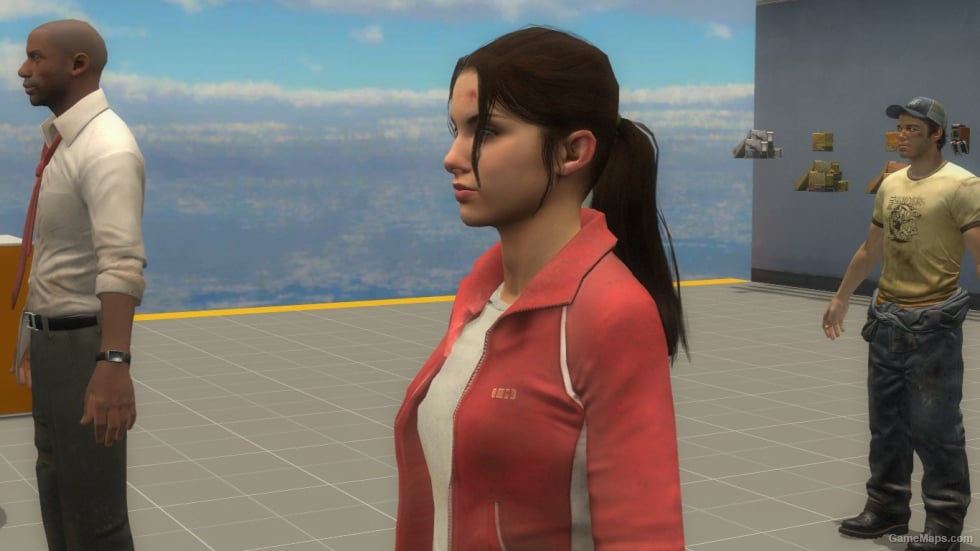 Zoey with open jacket and longer hair