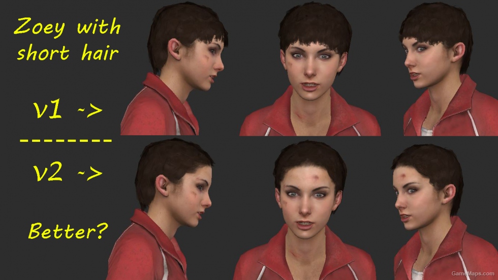 Zoey with short hair v2