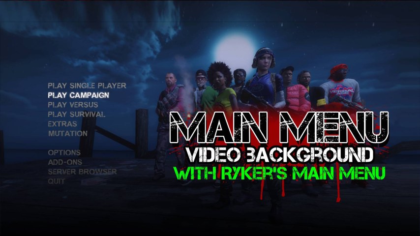 Background Video with Ryker's Main Menu mod