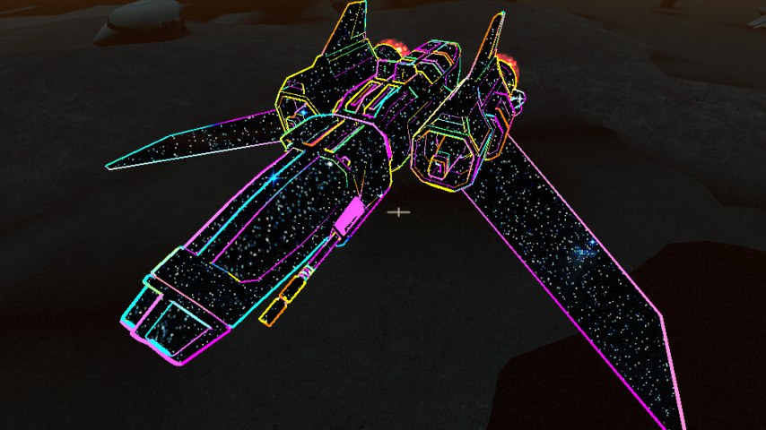 Cosmic Spacecraft (F18 model replace) (+rainbow oultine)
