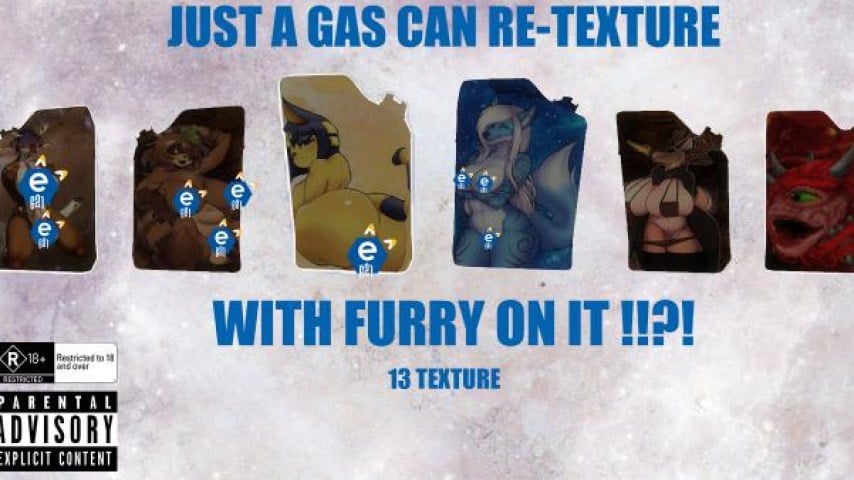 furry texture over gas can furry texture over gas can