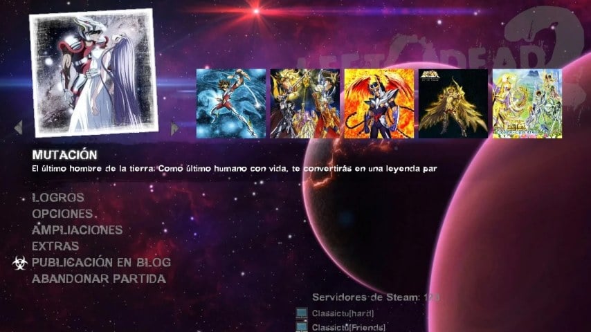 Menú BACKGROUND SAINT SEIYA Menú BACKGROUND SAINT SEIYA