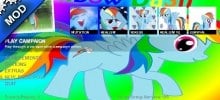 Rainbow Dash menu mod and background Rainbow Dash menu mod and background