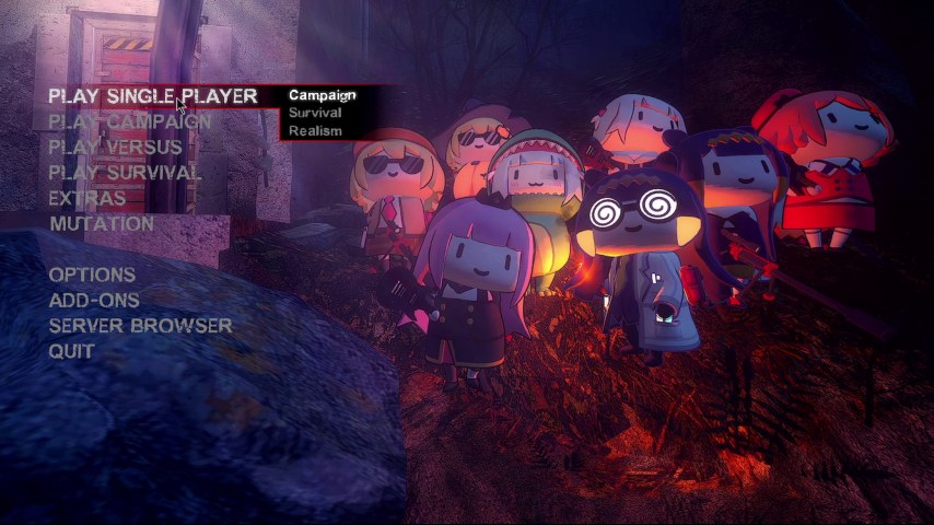 Smol Holomyth background video for Left 4 Dead 2 main menu