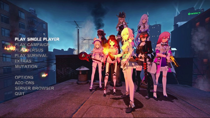 Toppi's random Anime mod 2 background video for Left 4 Dead 2 main menu