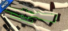 White huntingrifle