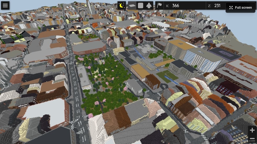 Barcelona Eixample as a Minecraft Java World