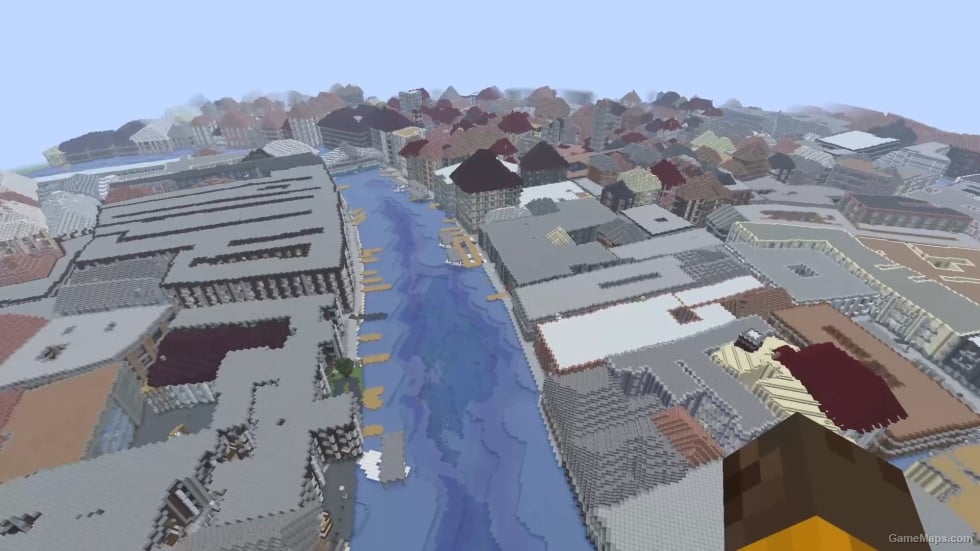 Grand Canal and Rialto Bridge, Venice, Italy — Minecraft Java World