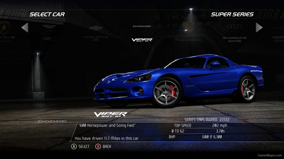 Unlocked cars from Limited Edition & SCPD Rebels