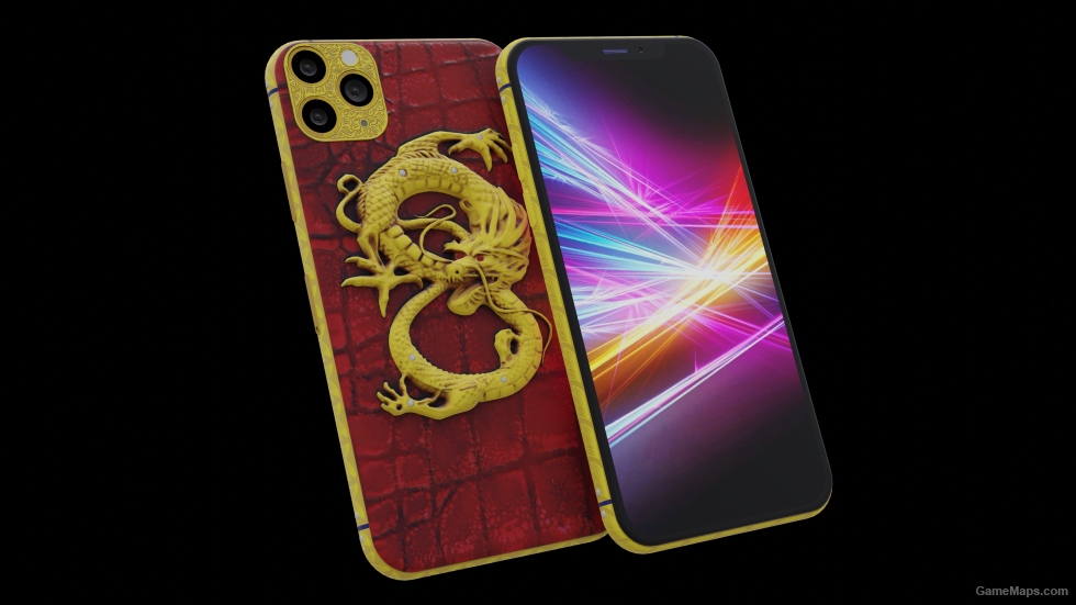 Sketchfab - iPhone 11 Pro Max Diamond Dragon Edition