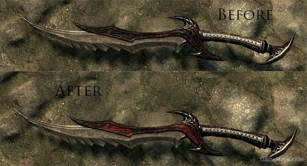 Daedric Sword and War Axe Enhanced (Mod) for Skyrim - GameMaps.com