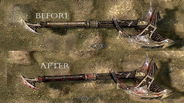 Daedric Sword and War Axe Enhanced