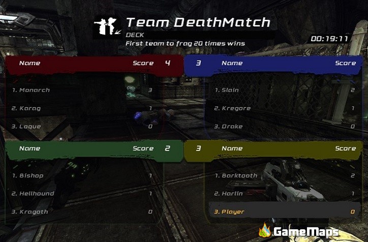 UTMultiTeam (3- and 4-Team Deathmatch)