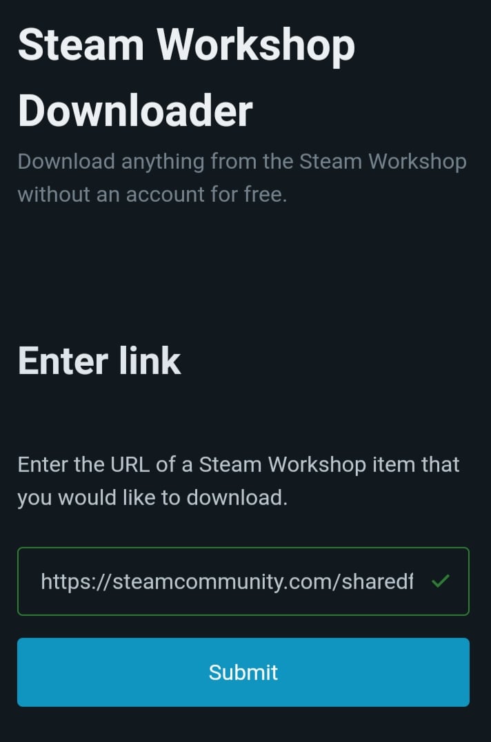 Another steam workshop downloader?
