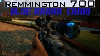 Remington 700 Blue Urban Camo