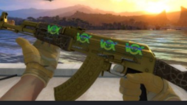 AK 47 Gold Arabesque WITH 4X Sticker Vox Eminor (FOLI)
