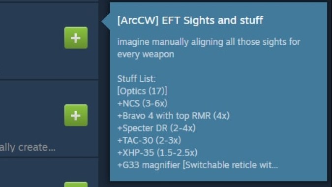 [ArcCW] EFT Sights and stuff