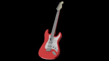 Sketchfab - Red Stratocaster Electric Guitar