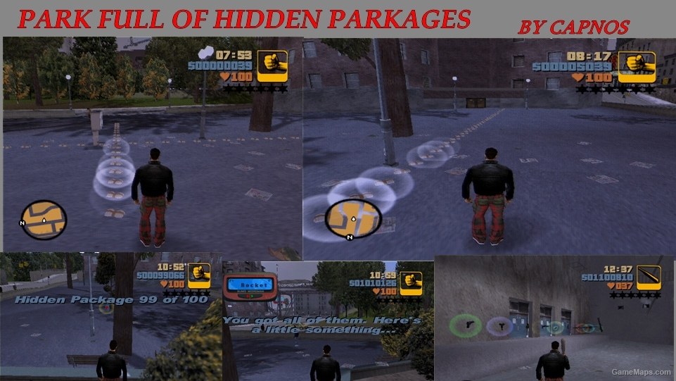 Park Full Of Hidden Packages Grand Theft Auto Iii Gamemaps