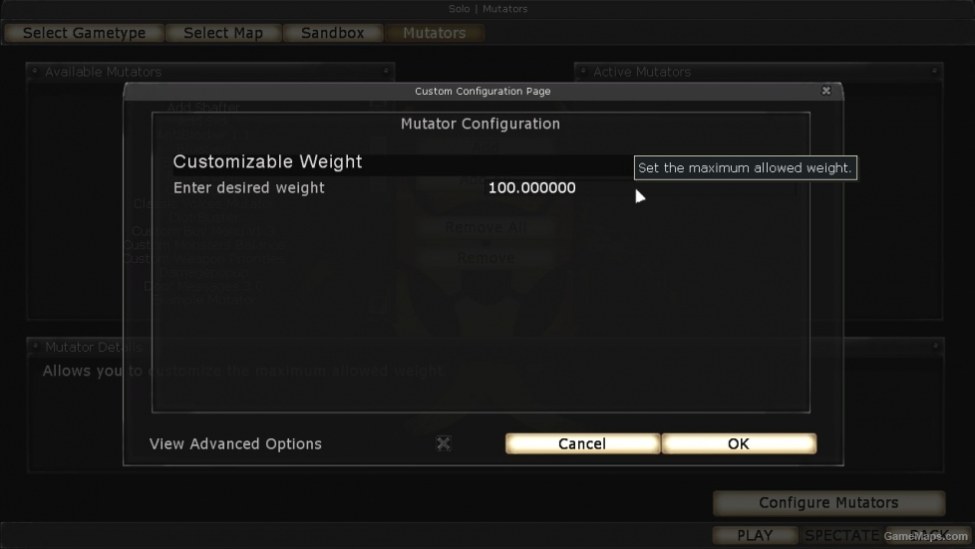 Customizable Weight Killing Floor Gamemaps