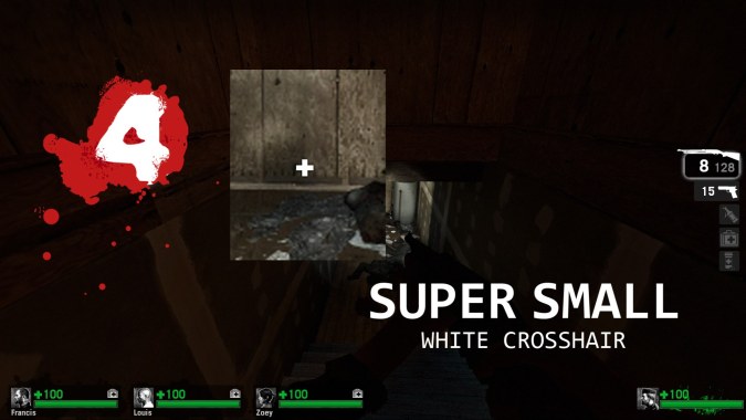 Super small white crosshair