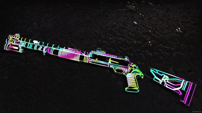 Glass Rainbow Killing Floor Gold Combat Shotgun(AnimatedTexture)