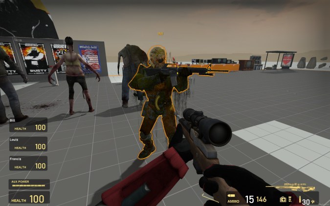 L4D1_Bill_Boss in HL2 suit