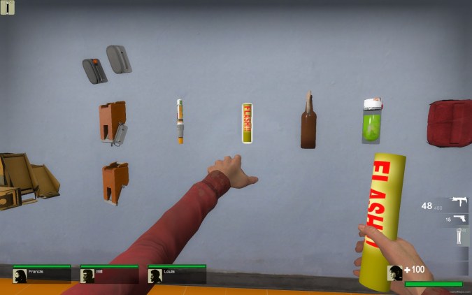 L4D1 flash replaces pipebomb