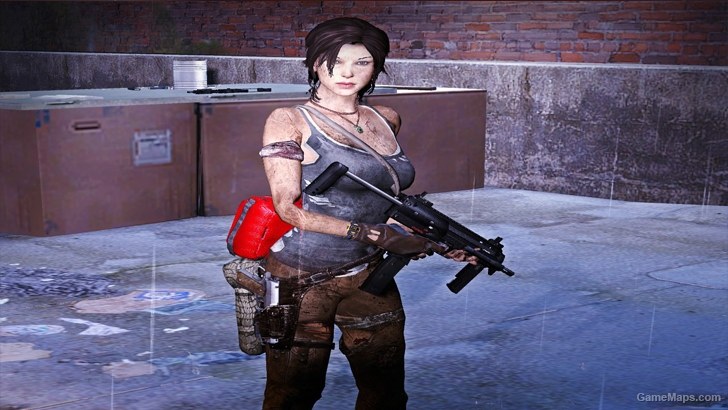L4d1 Lara Croft From Tomb Raider 2013 For Zoey Left 4 Dead