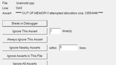 ''OUT OF MEMORY'' Fix