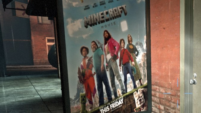 A Minecraft Movie Bus stop poster A Minecraft Movie Bus stop poster