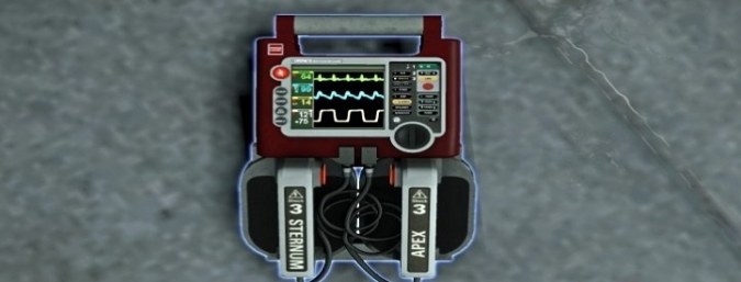 Defibrillator Red Animated Glowing