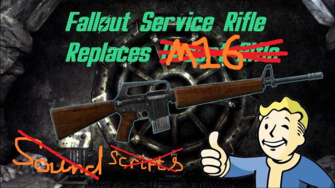 Fallout New Vegas Service Rifle replace M16