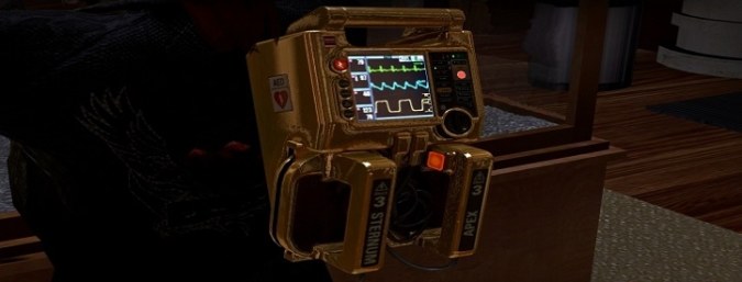 Gold Animated Glowing Defibrillator