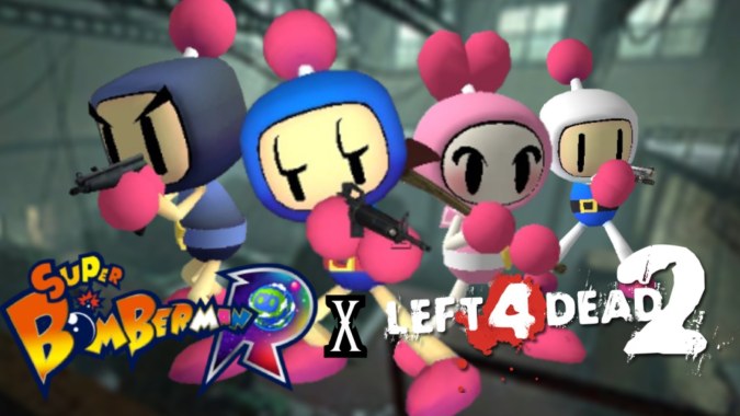 L4D1 Survivors replaces Super Bomberman R Characters