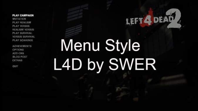 Menu Style L4D by SWER