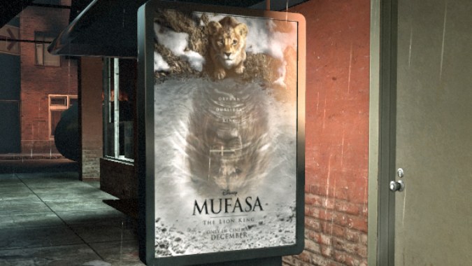 Mufasa: The Lion King Bus stop poster