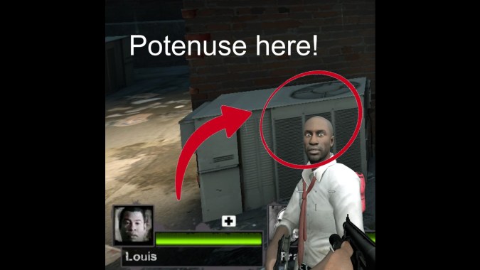 your l4d1 character portrait when your obese aunt comes in to yell at you for not flushing the toilet