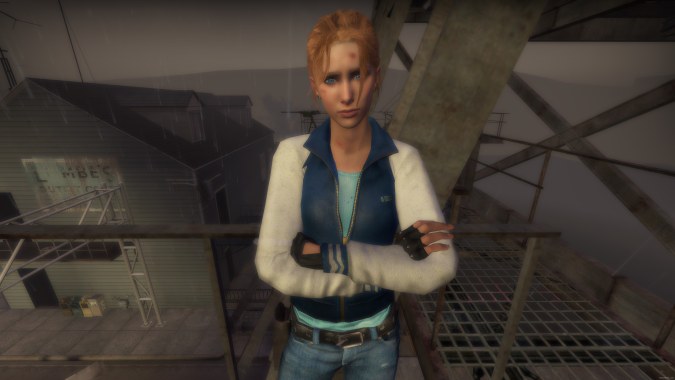 Blue And White Coat Zoey With Gloves