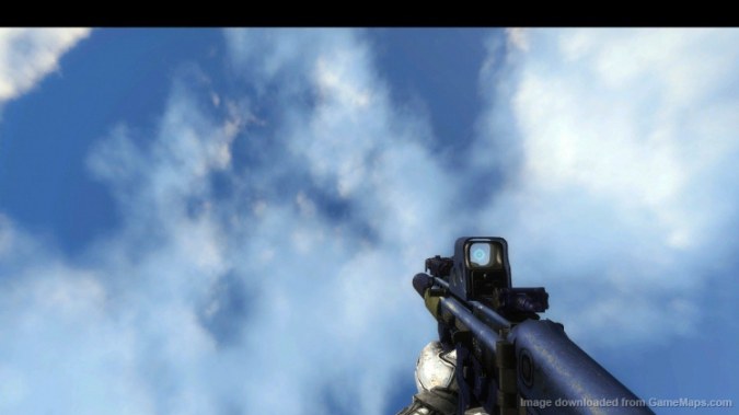 Blue SCAR-L w/ EOTech, AN/PEQ and silencer