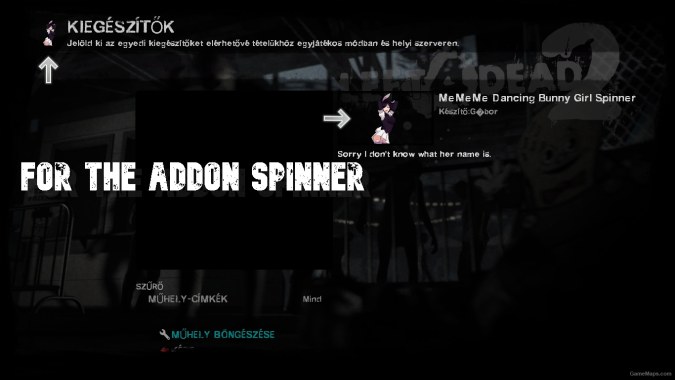 Dancing Bunny Girl Spinner for Left 4 Dead 2