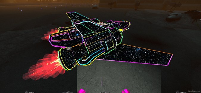 Cosmic Spacecraft (F18 model replace) (+rainbow oultine)