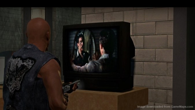 Evil Dead mirror on TV