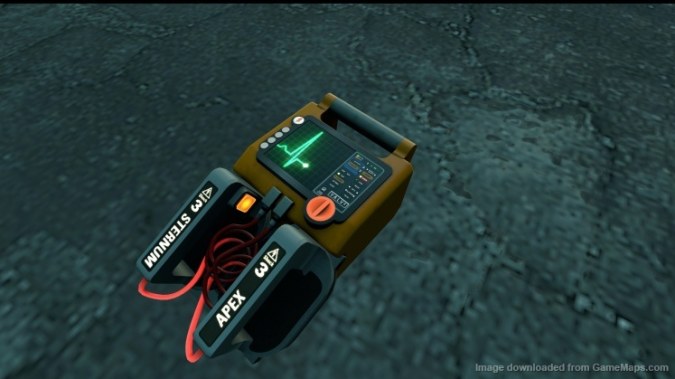 Glowing Animated Defibrillator Orange