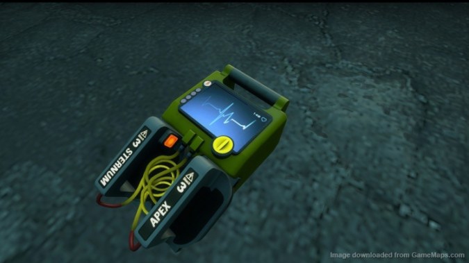 Glowing Animated Defibrillator Yellow