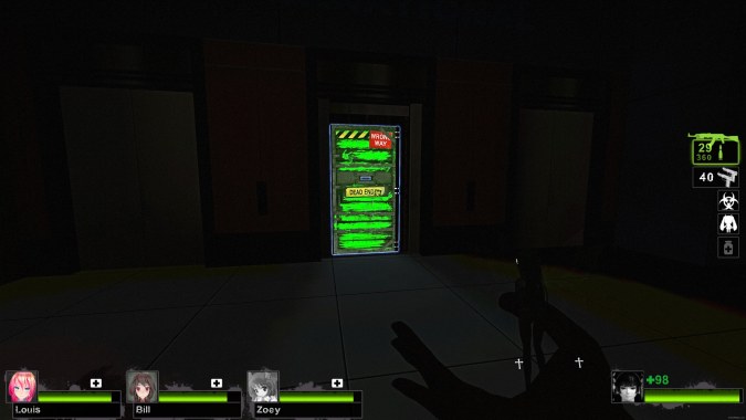 Glowing Green Saferoom Door
