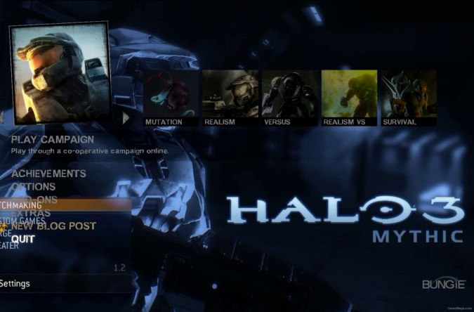 Halo 3 Mythic Menu