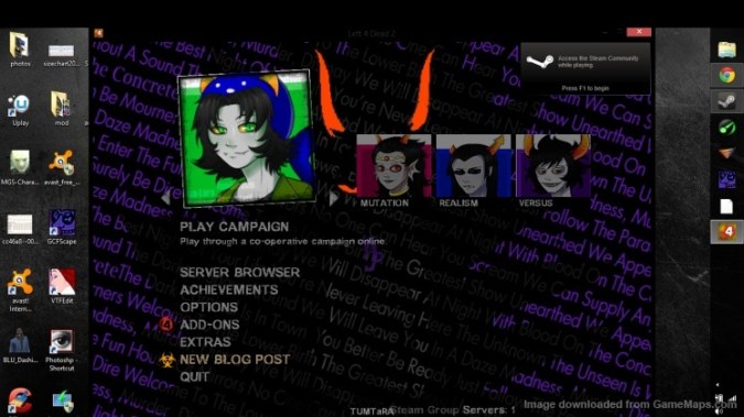 Left4dead2 Homestuck Ultimate Menu mod