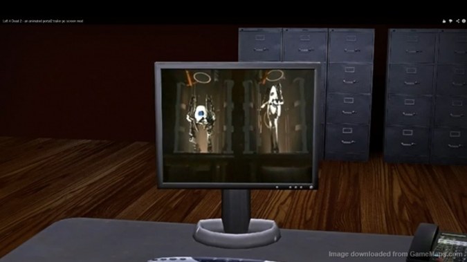 Portal 2 on PC Screen